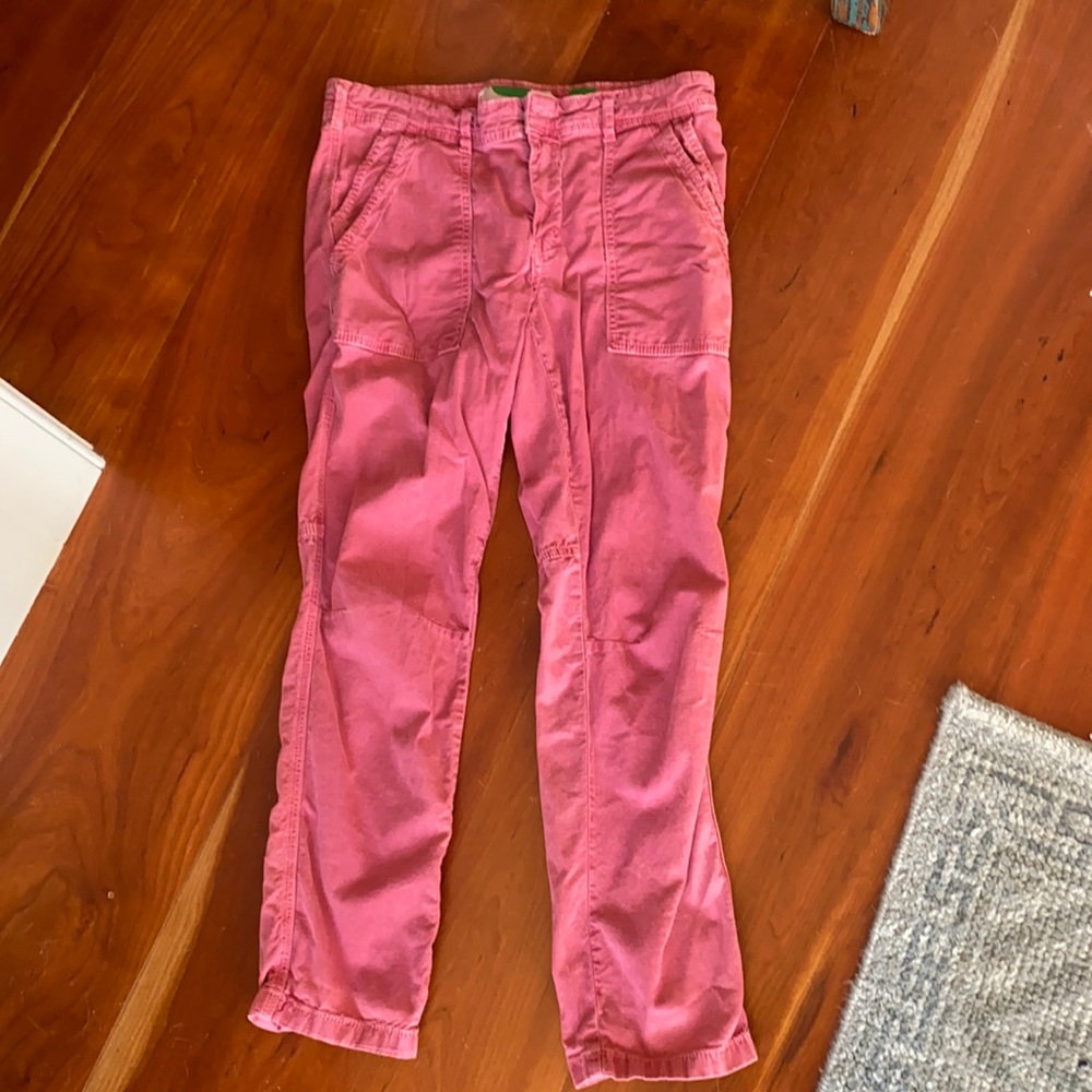 Super cute Anthropologie pants. Reddish/pink. Size 28